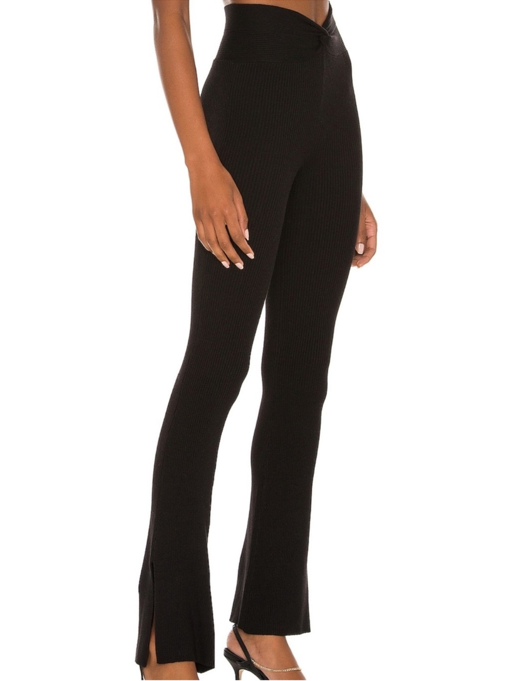 Pant ribbed jersey pants twisted knot